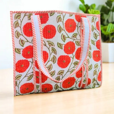 Nash Grey Floral Print Tote Bag