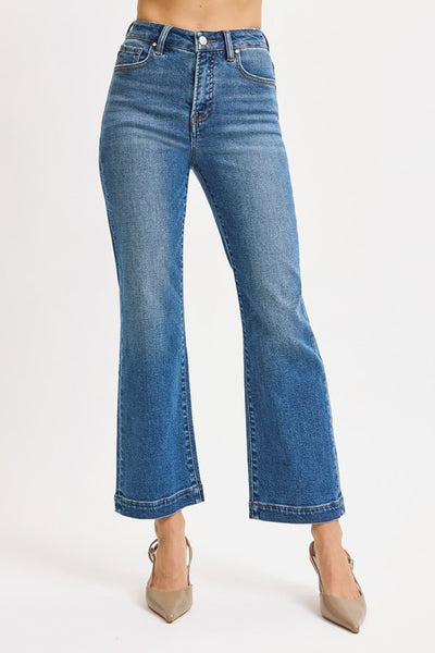 High Rise Crop Straight Denim