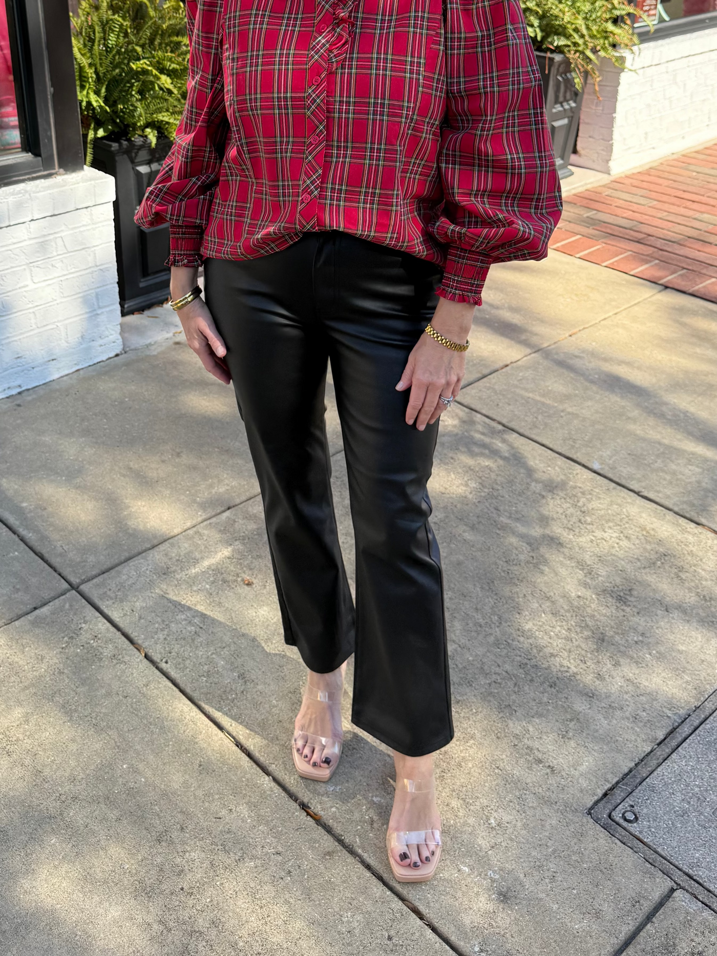 Shy Girl High Rise Crop Flare Pant- Cinematic