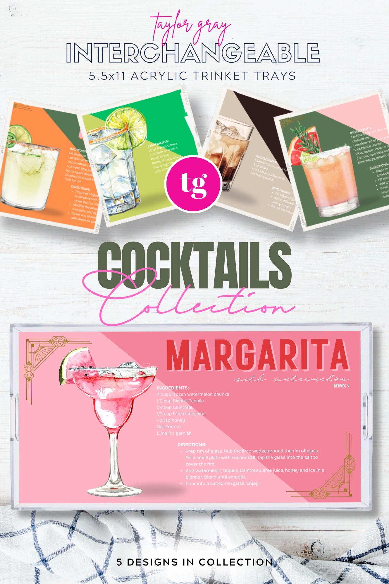 5.5x11 Trinket Tray Inserts