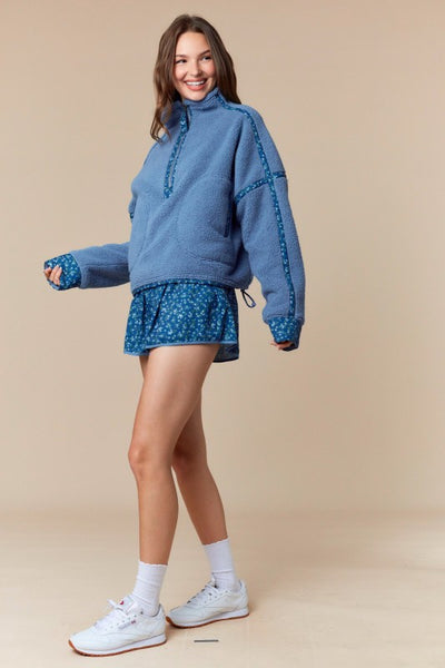 Ditsy Flower Printed Sporty Shorts