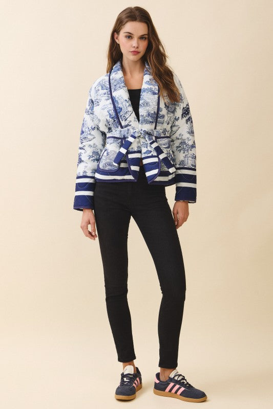 Navy and White Toile Jacket