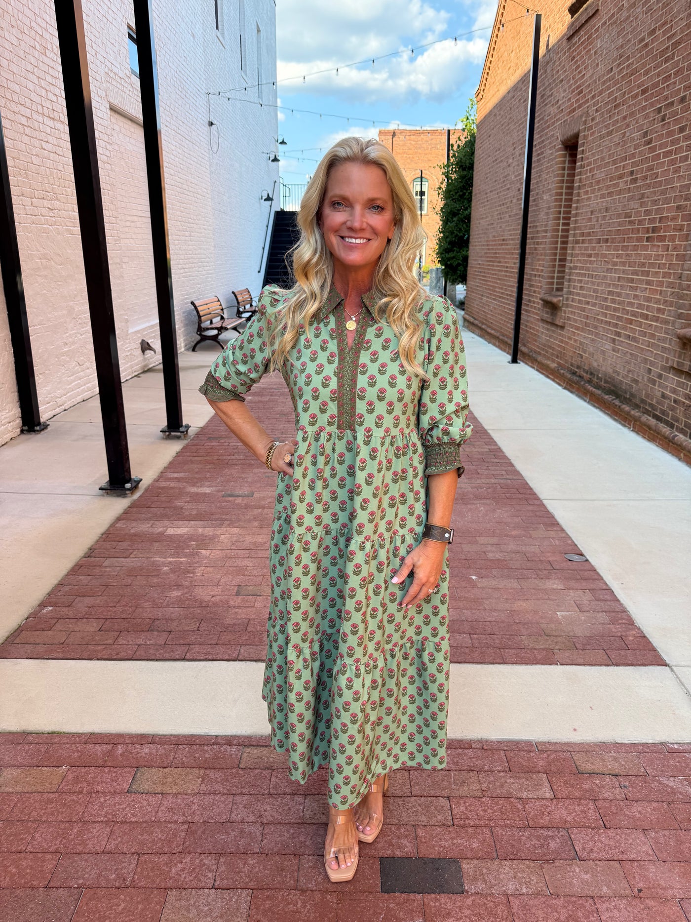 Eleanor Floral Foulard Vineyard Dress