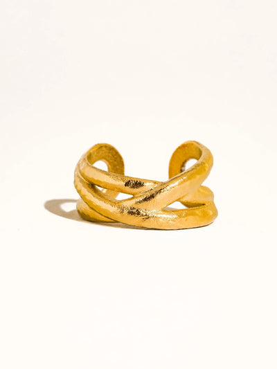 Corlisse 18K Gold Non-Tarnish Crossover Ring