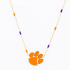 Clemson Beaded Necklace by Michelle McDowell