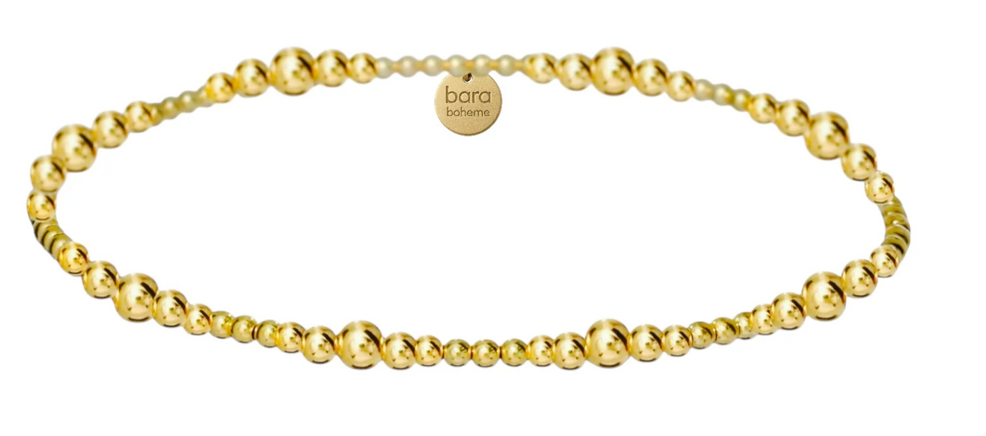 "Janelle" Beaded Gold Bracelet by Bara Boheme