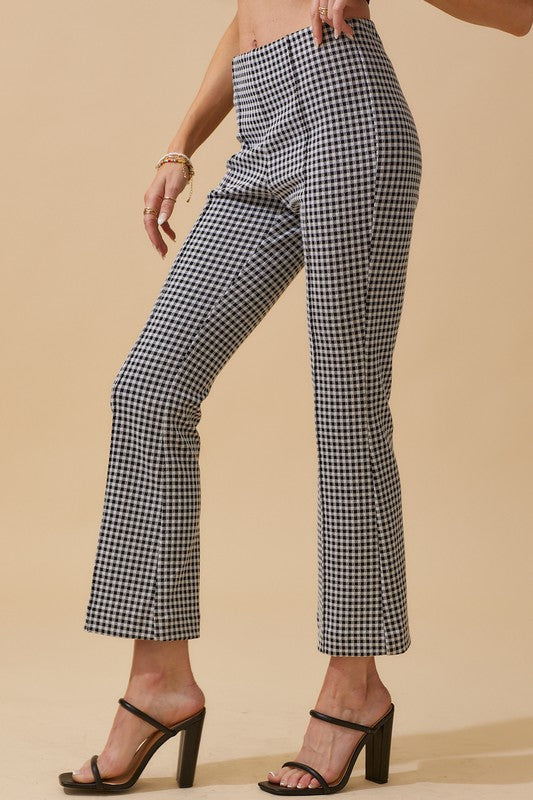 Fit And Flare Houndstooth Pant