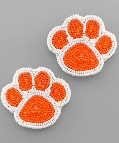 Clemson Beaded Earrings