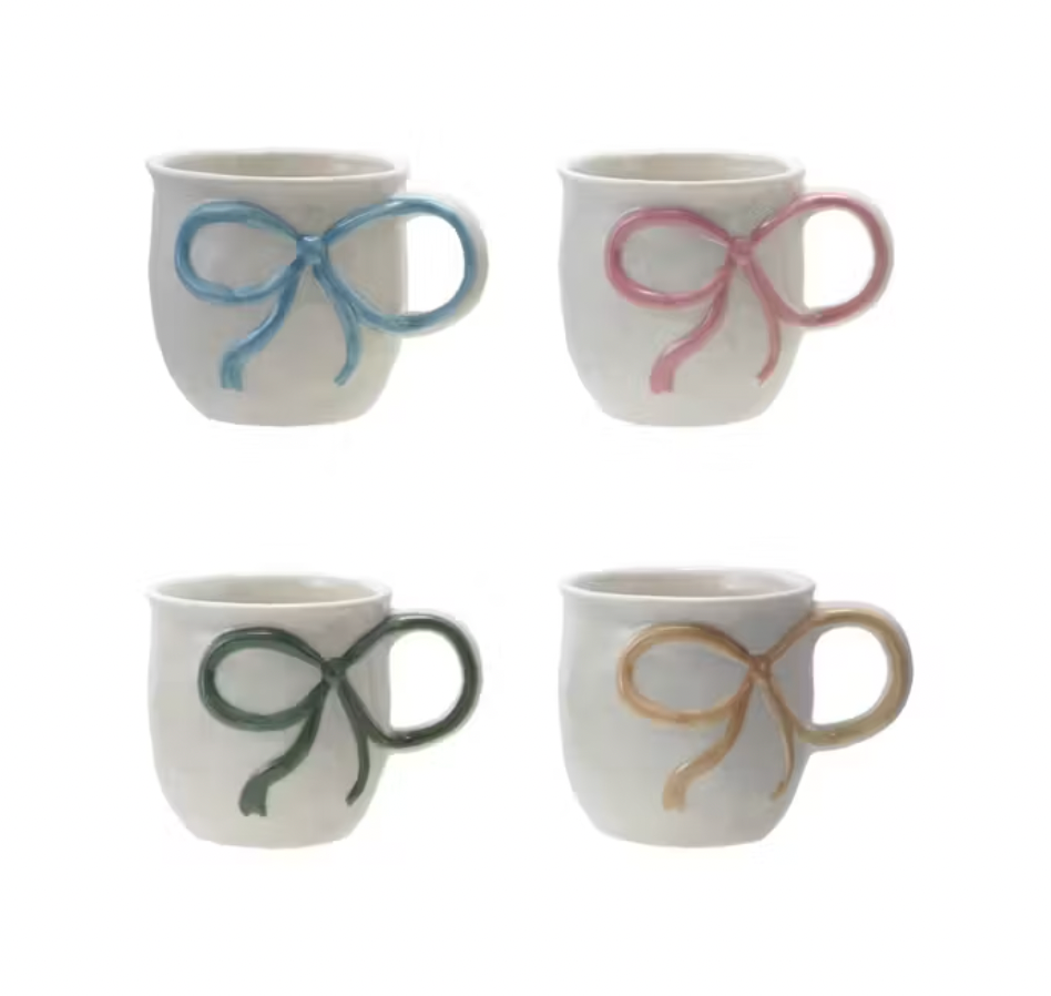 18 oz. Stoneware Mug with Bow Handle