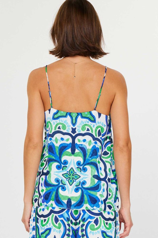 Boho Tile Print Cami Top