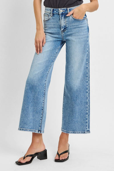 High Rise Wide Crop Jeans