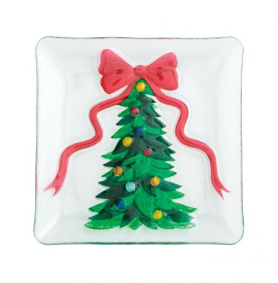 Christmas Glass Plate