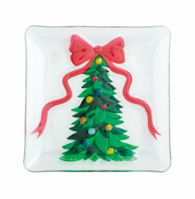 Christmas Glass Plate