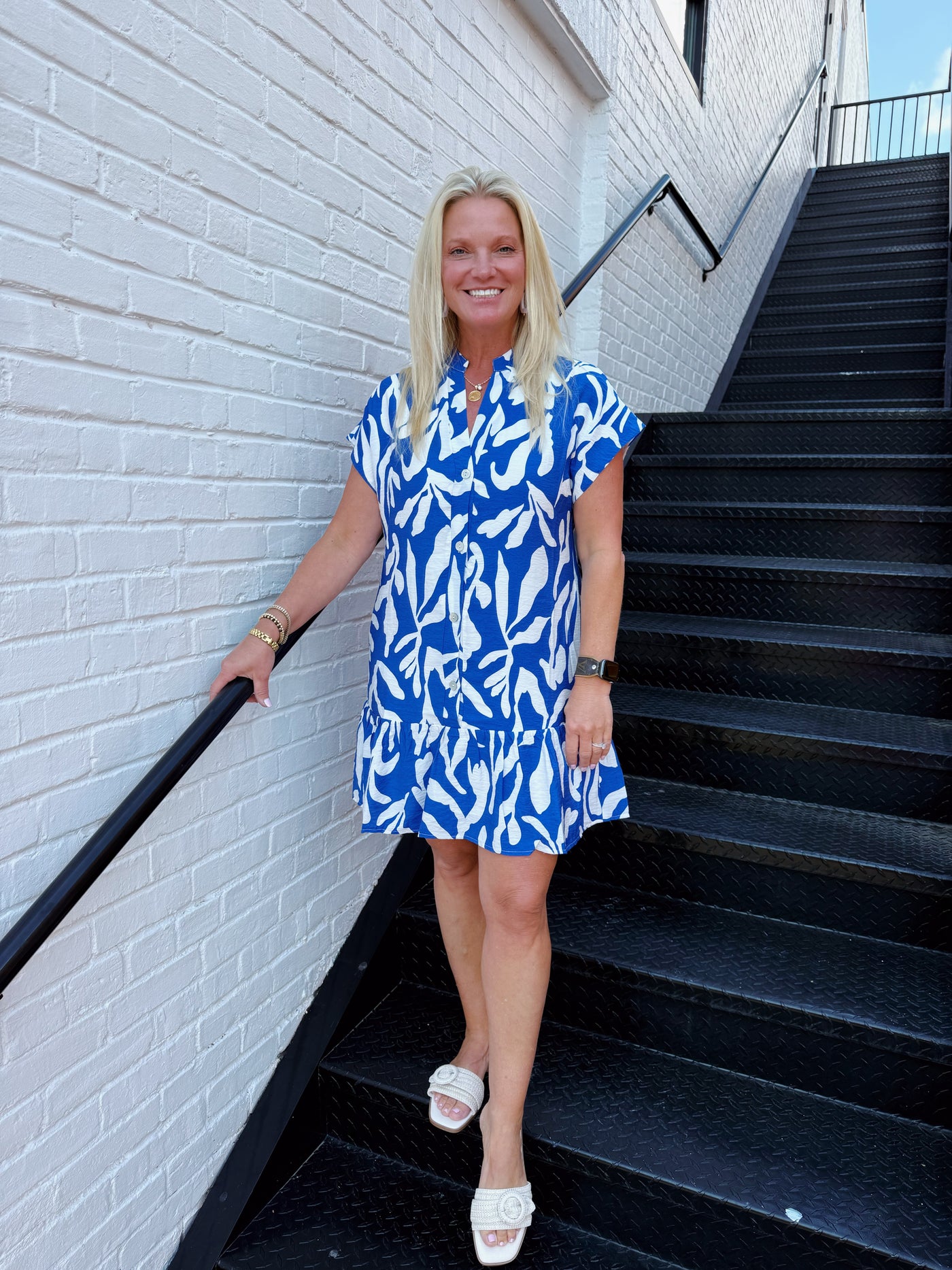 Blue Coral Reaf Mini Dress