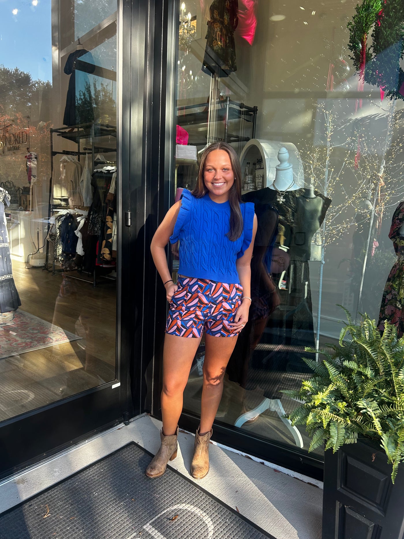 Tabitha Abstract Tile Shorts