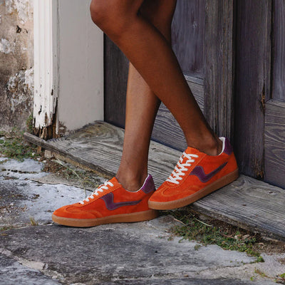 Notice Sneakers- Orange Multi Suede