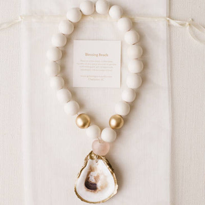 Rose Petite Recycled Oyster Shell Blessing Beads