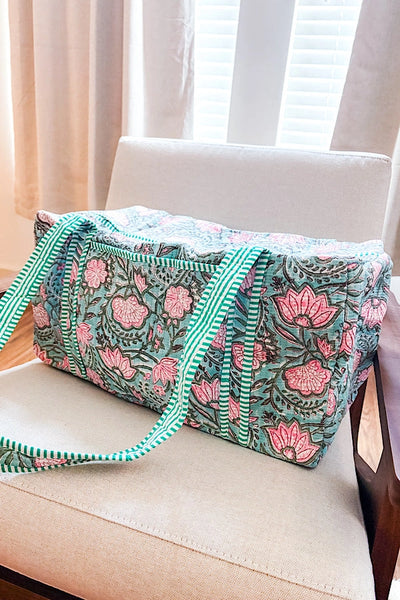 Floral Duffle Bag by Nash Grey