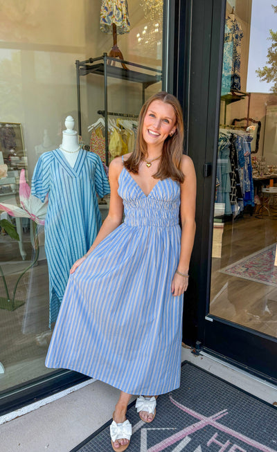 Beachy Striped Maxi Dress