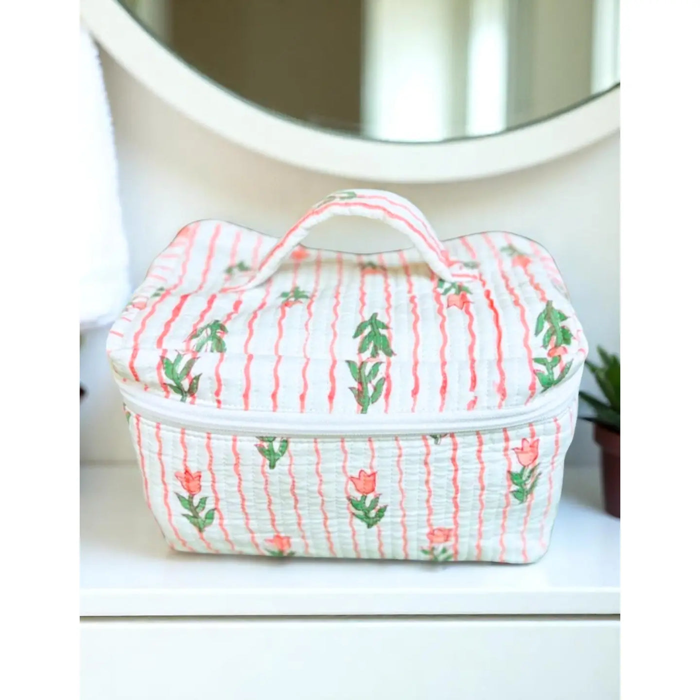 Floral Print Makeup Bag