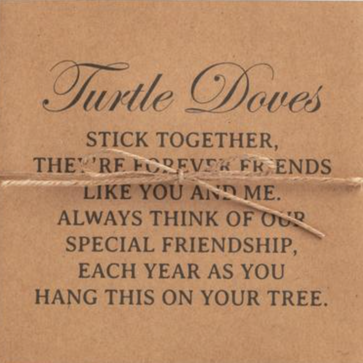 Boxed Turtle Dove Ornament