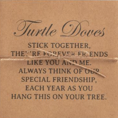 Boxed Turtle Dove Ornament