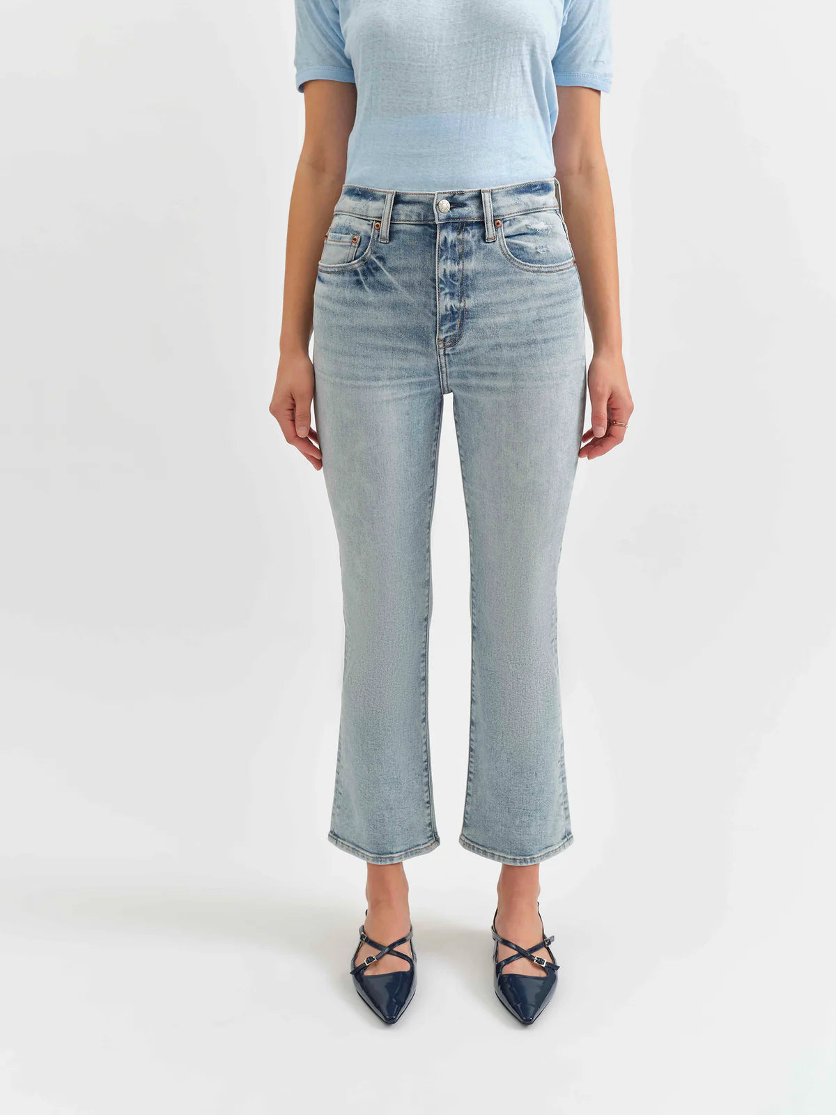 Shy Girl Crop Flare Jean- Miracle