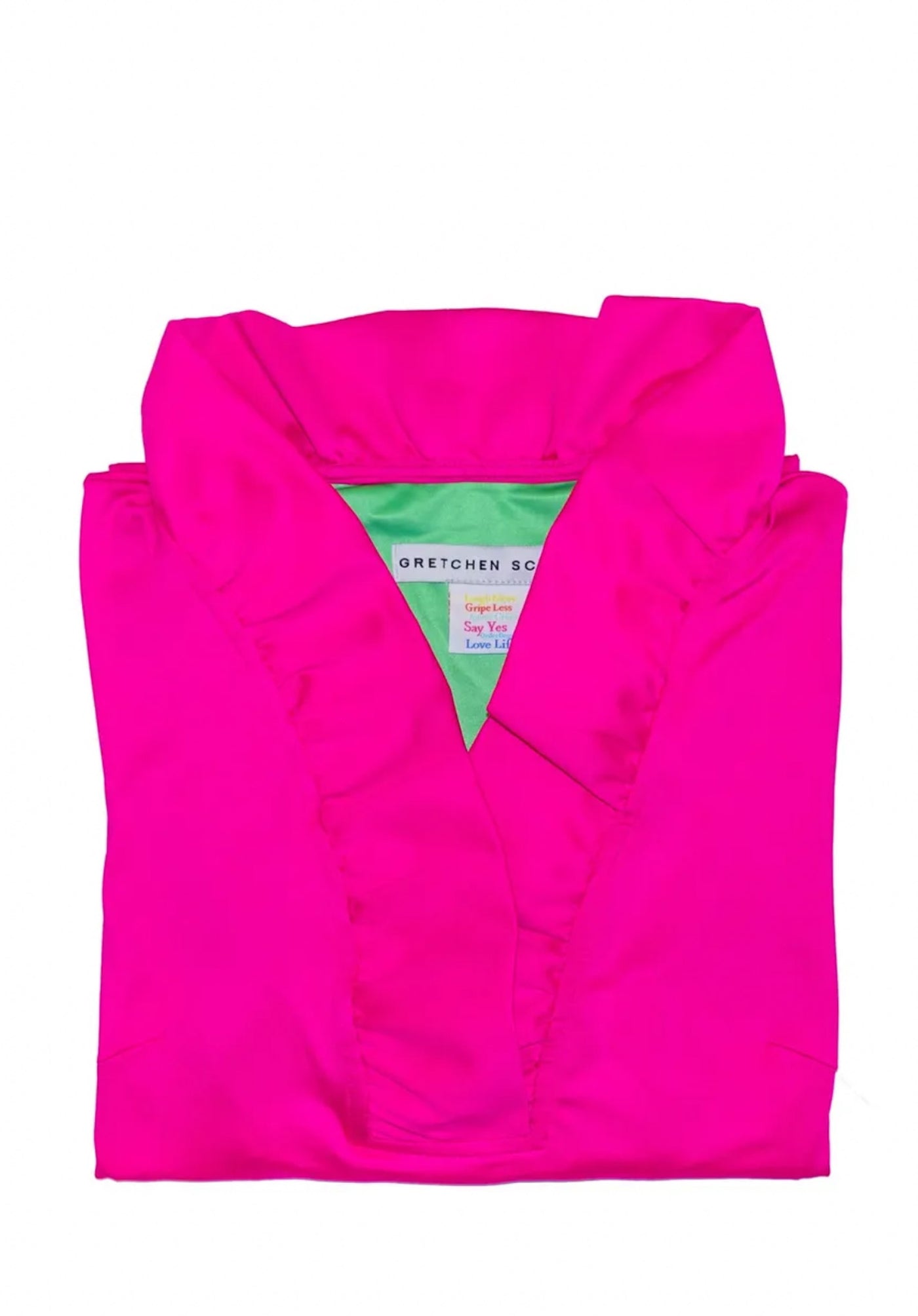 Jersey Sleeveless Ruffle Neck Top- Pink