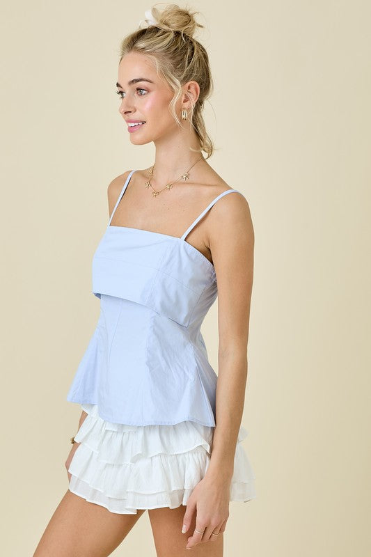 Fit and Flare Tank- Blue