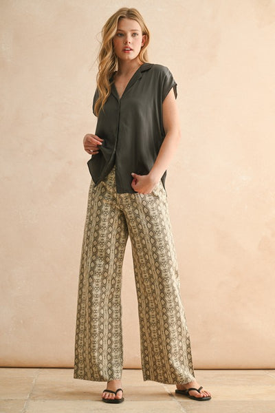 Perfect Button Down Top-Black