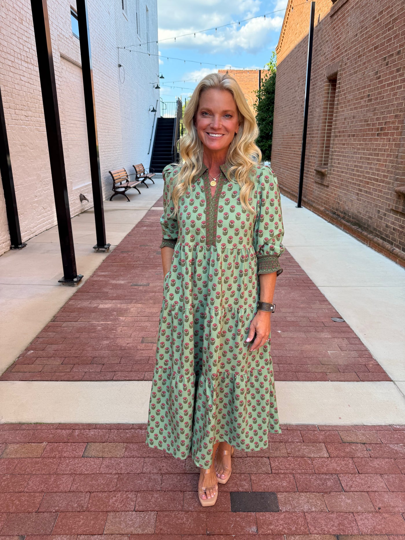 Eleanor Floral Foulard Vineyard Dress