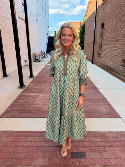 Eleanor Floral Foulard Vineyard Dress