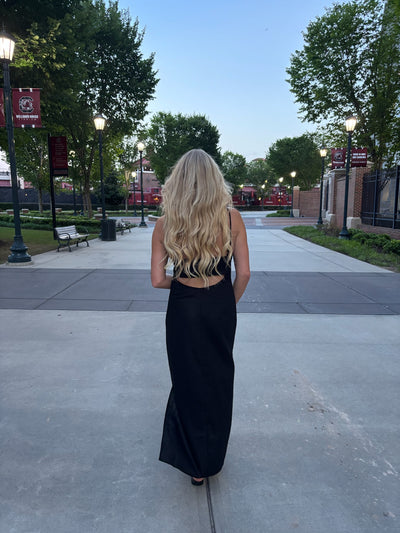 Black Linen Maxi Dress
