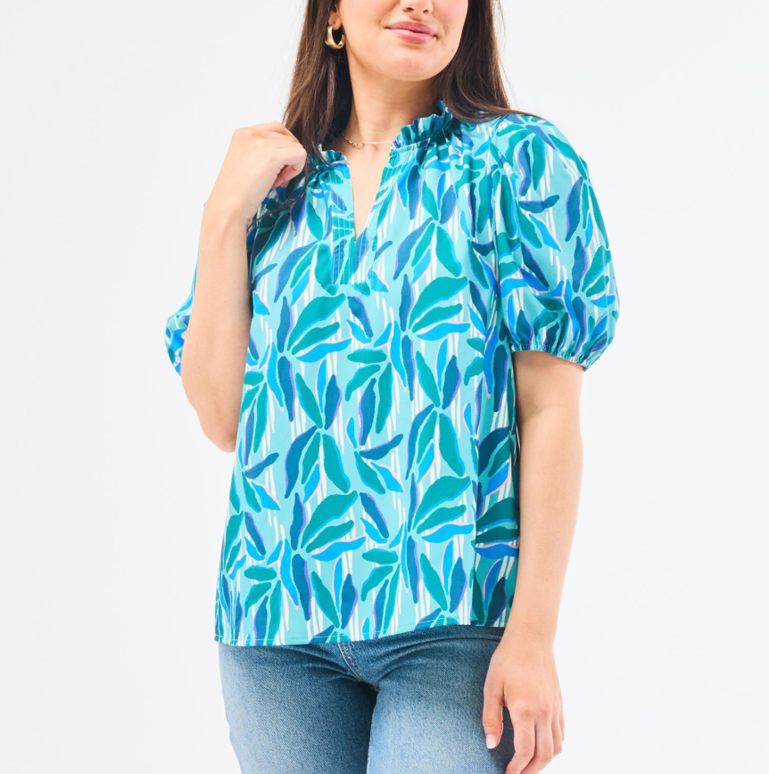 Lainey Reflecting Pool Green Top