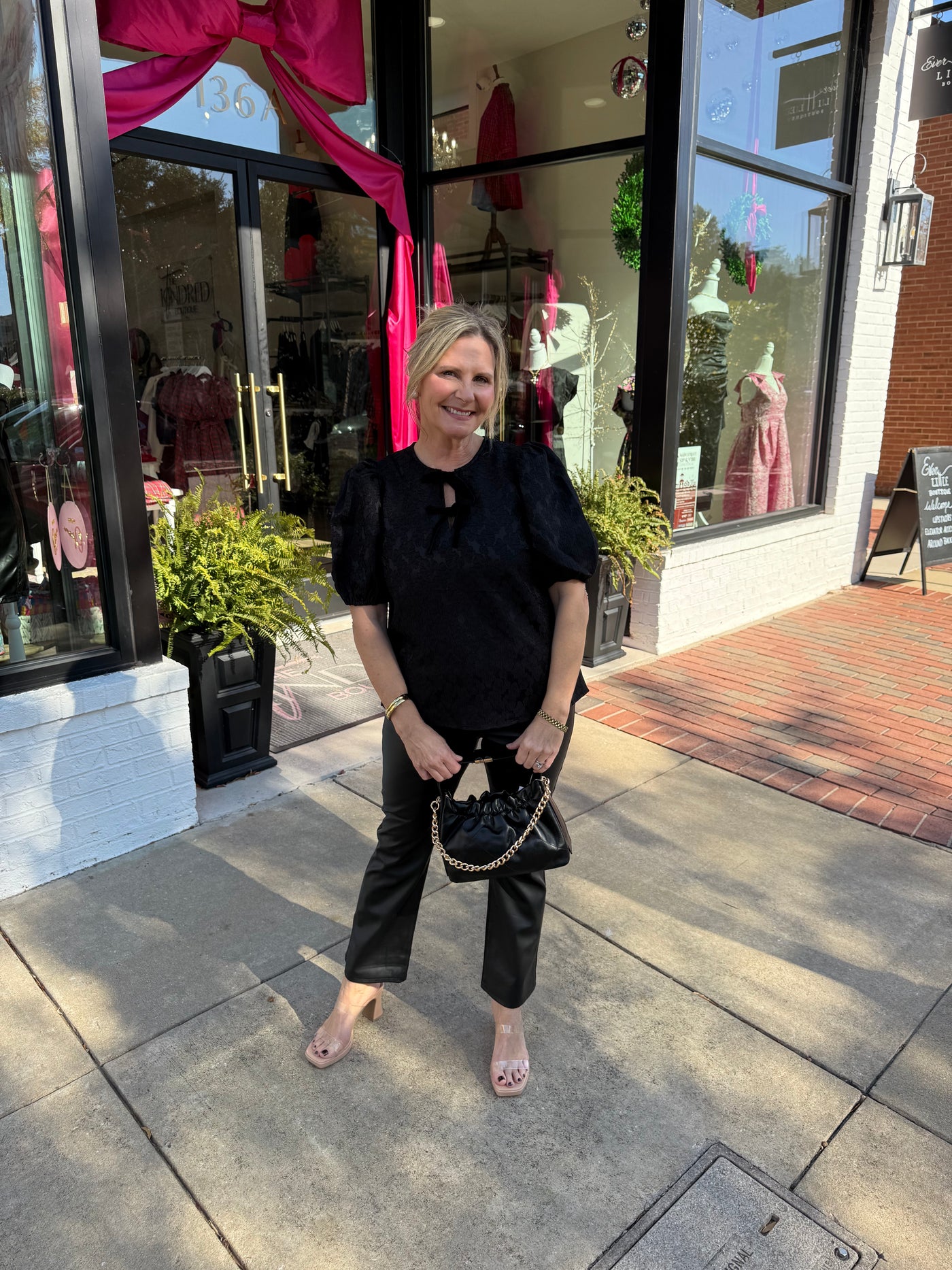 Ren Jet Black Jacquard Top