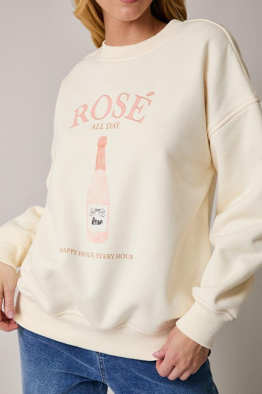 "Rosé All Day" Graphic Sweatshirt