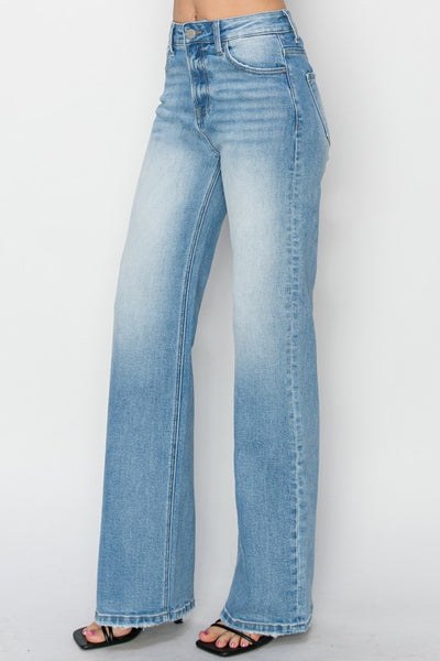 High Rise Straight Jeans by Risen