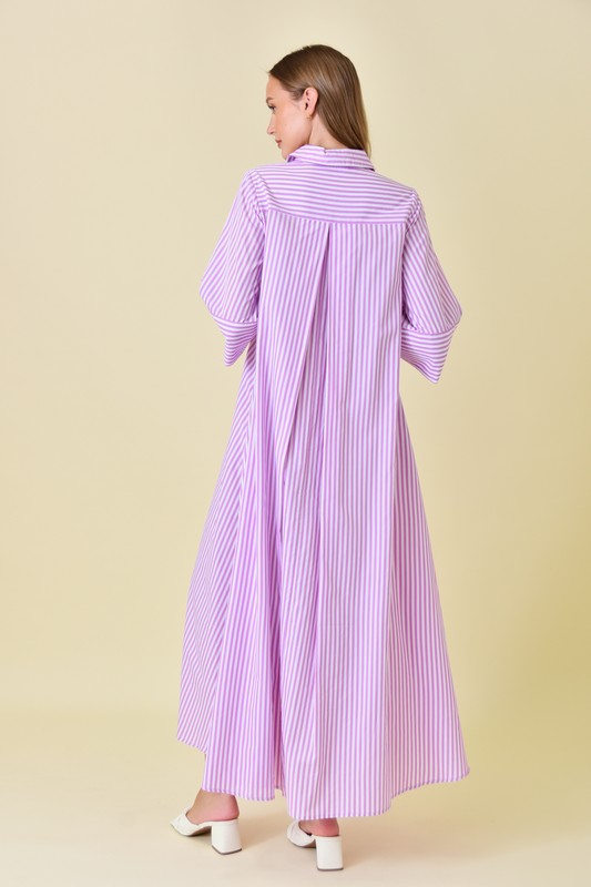 Orchid Loose Fit Striped Maxi Dress