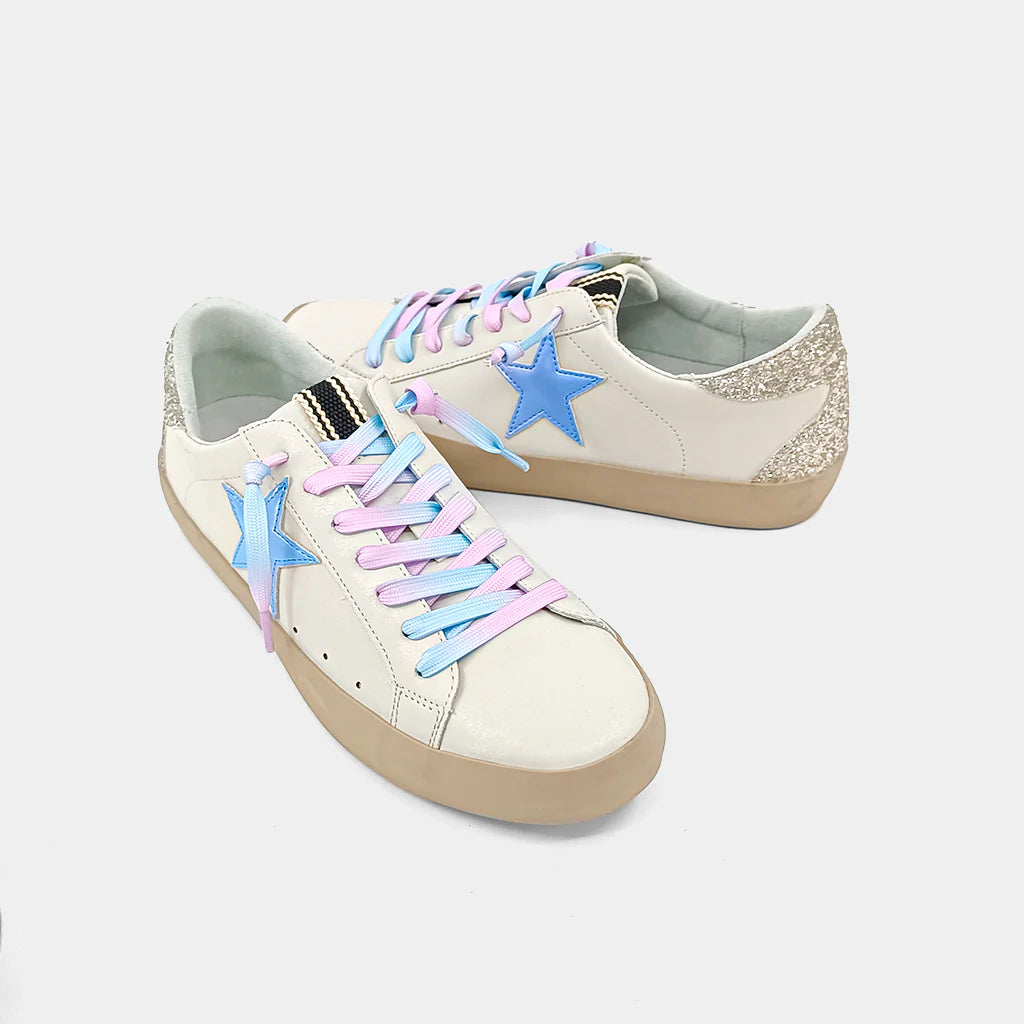 Paula Metallic Blue Star Sneaker