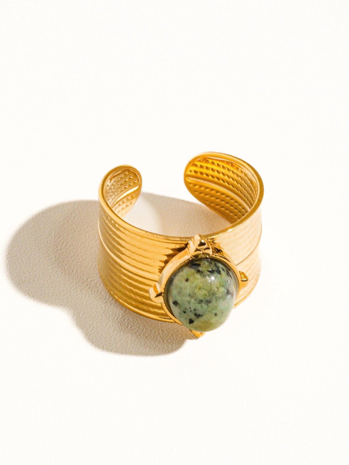 Oasis 18K Gold Non-Tarnish Adjustable Ring