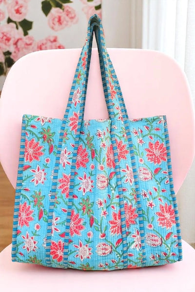 Nash Grey Floral Print Tote Bag