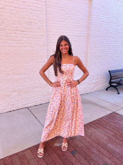 Spaghetti Strap Floral Maxi Dress