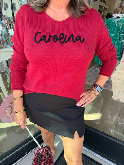Carolina Light Weight Sweater- Garnet