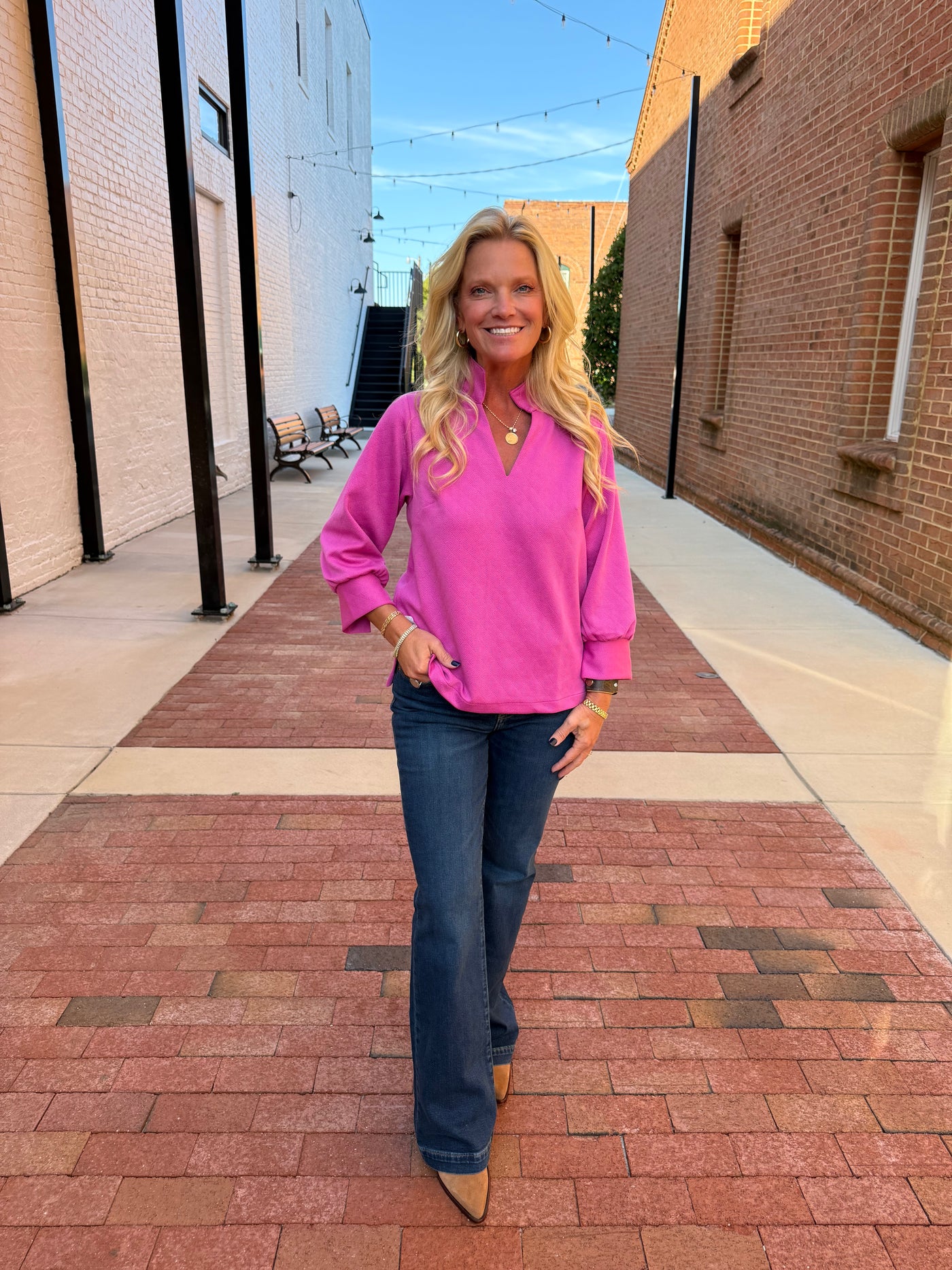 Jocelyn Pink Top