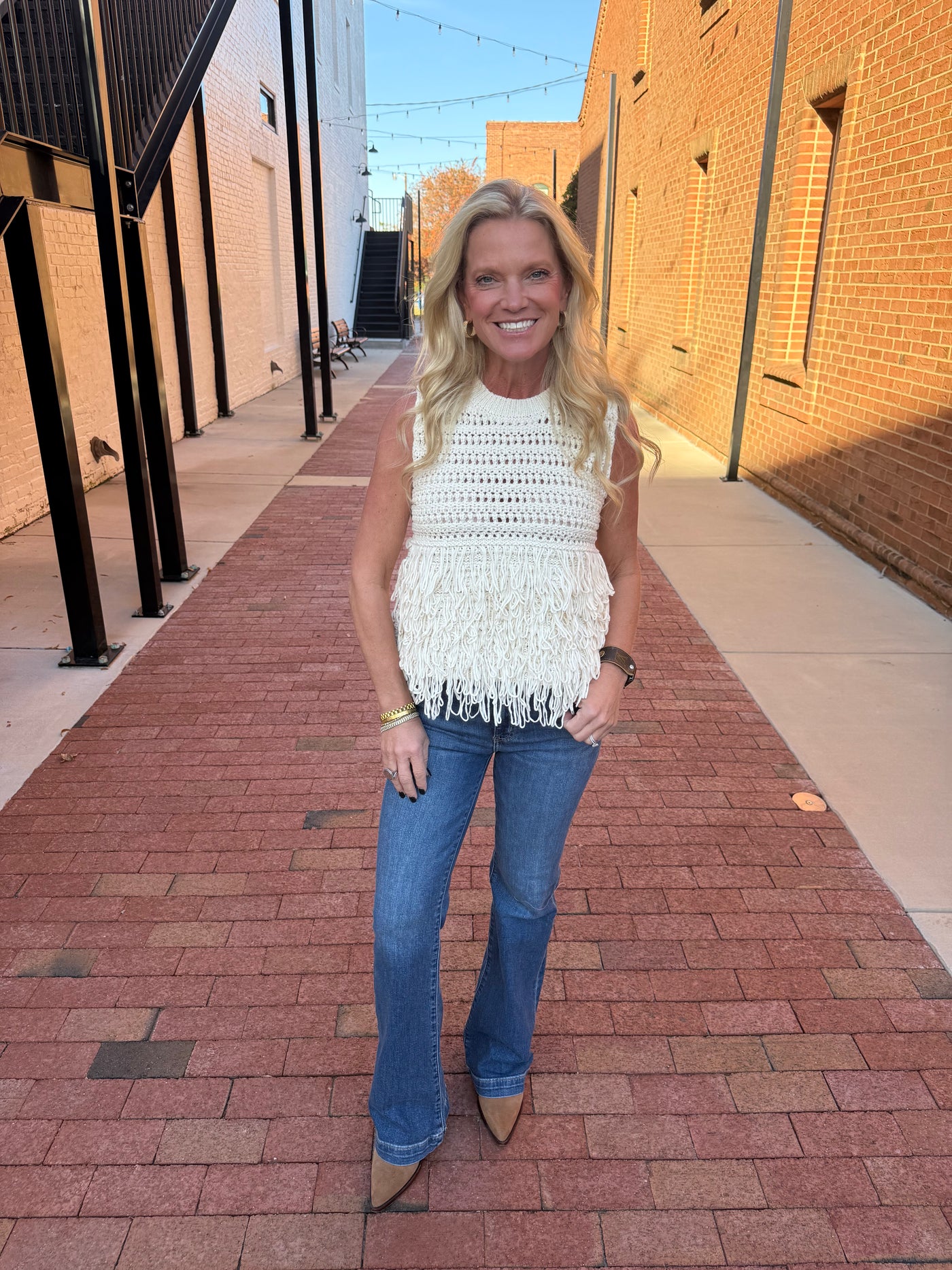 Montauk Sweater Vest- Off White