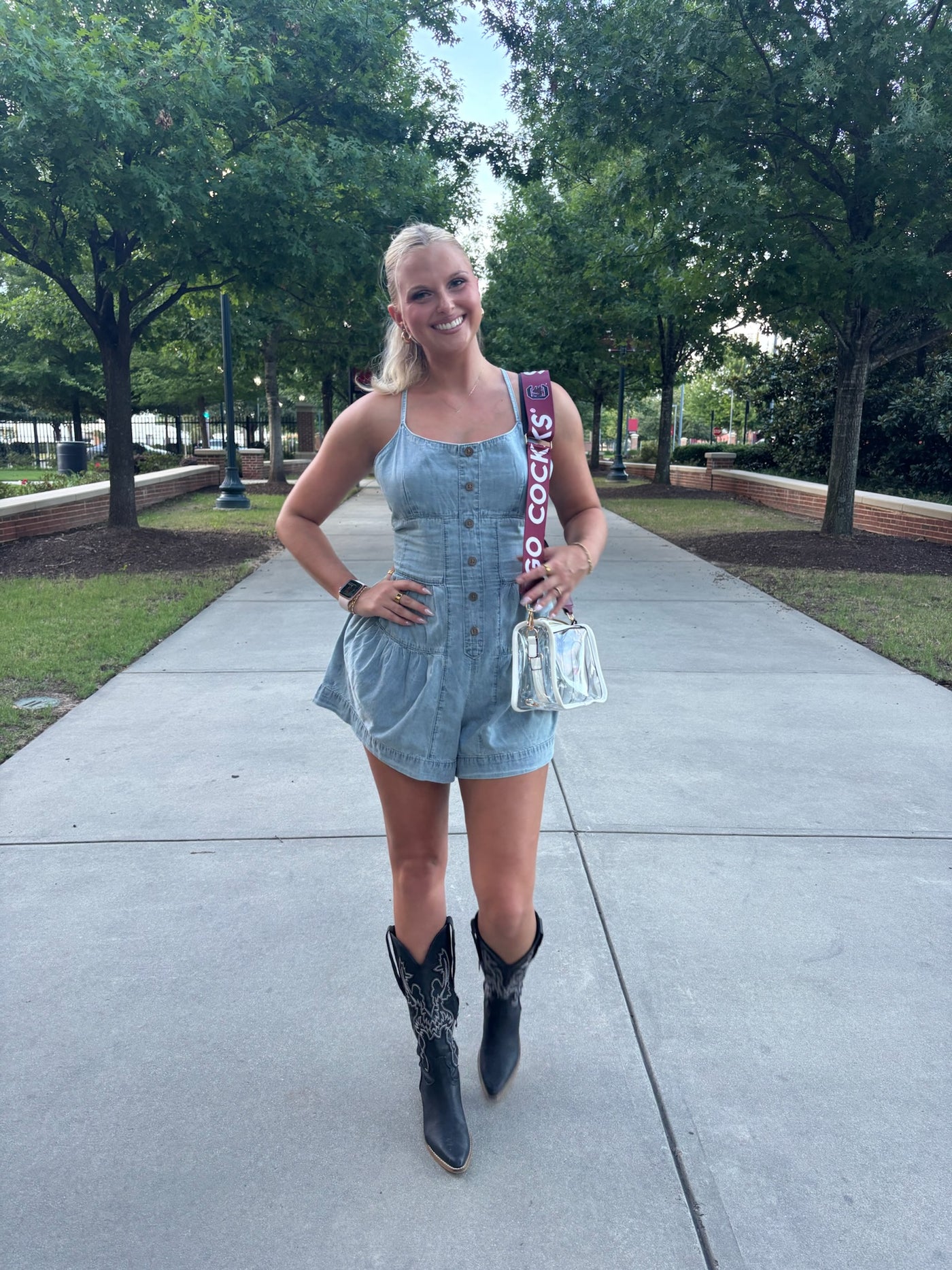 Tiered Bottom Chambray Romer
