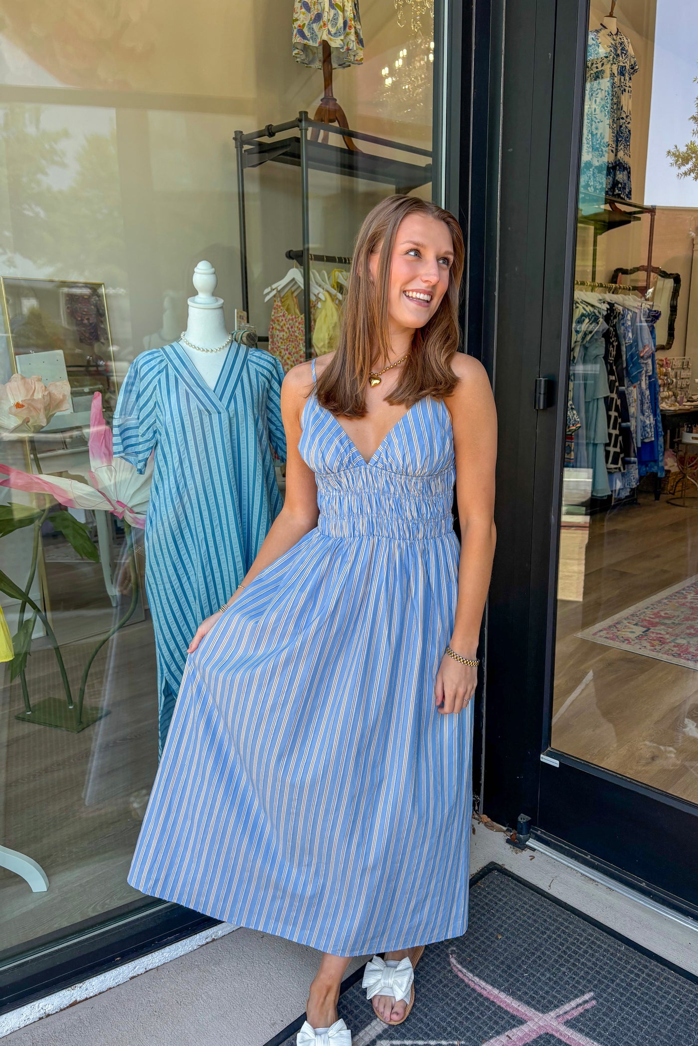 Beachy Striped Maxi Dress