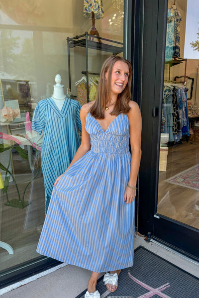 Beachy Striped Maxi Dress