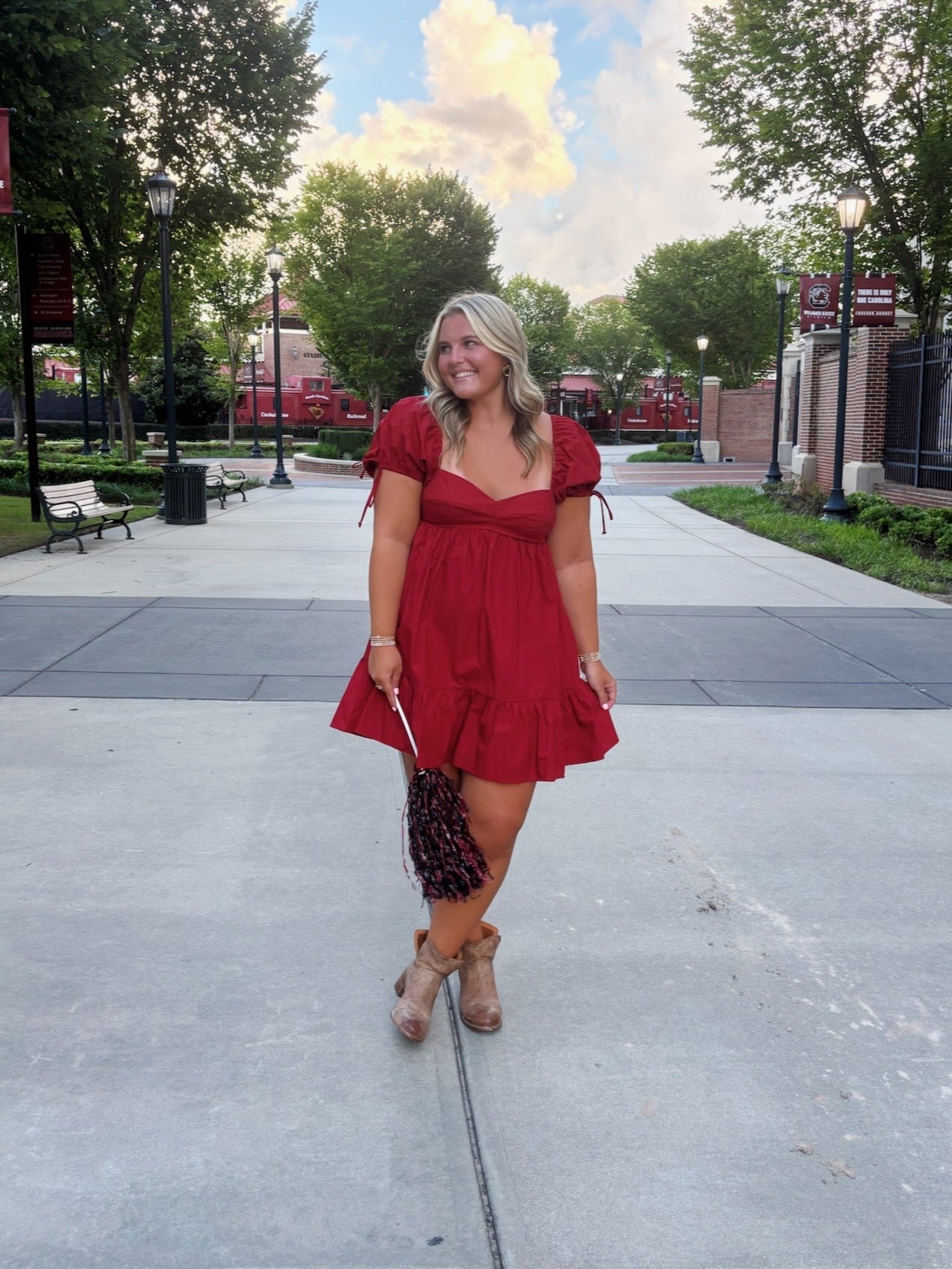 Garnet Baby Doll Tie Dress