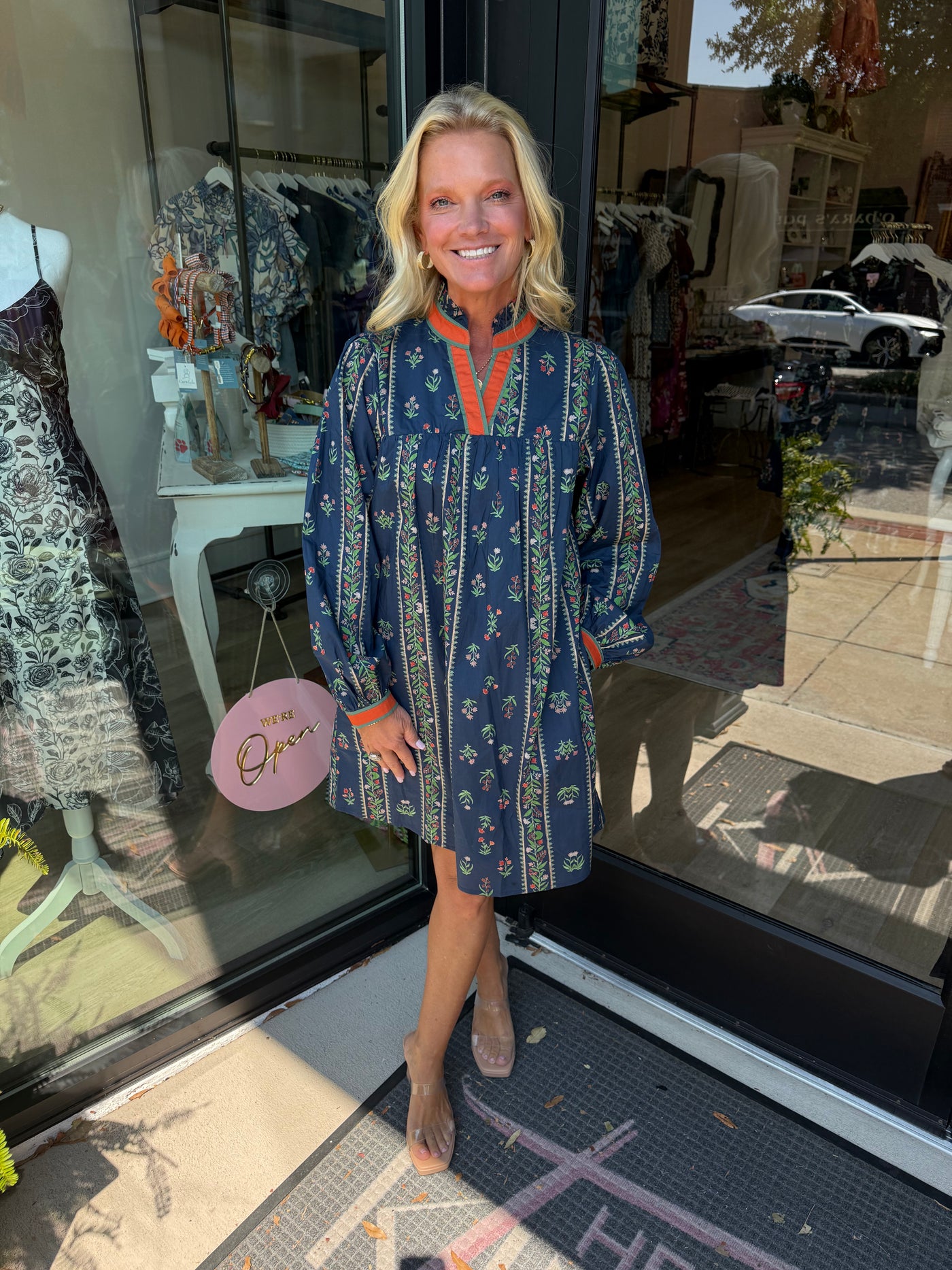 Navy Lovely Floral Dress